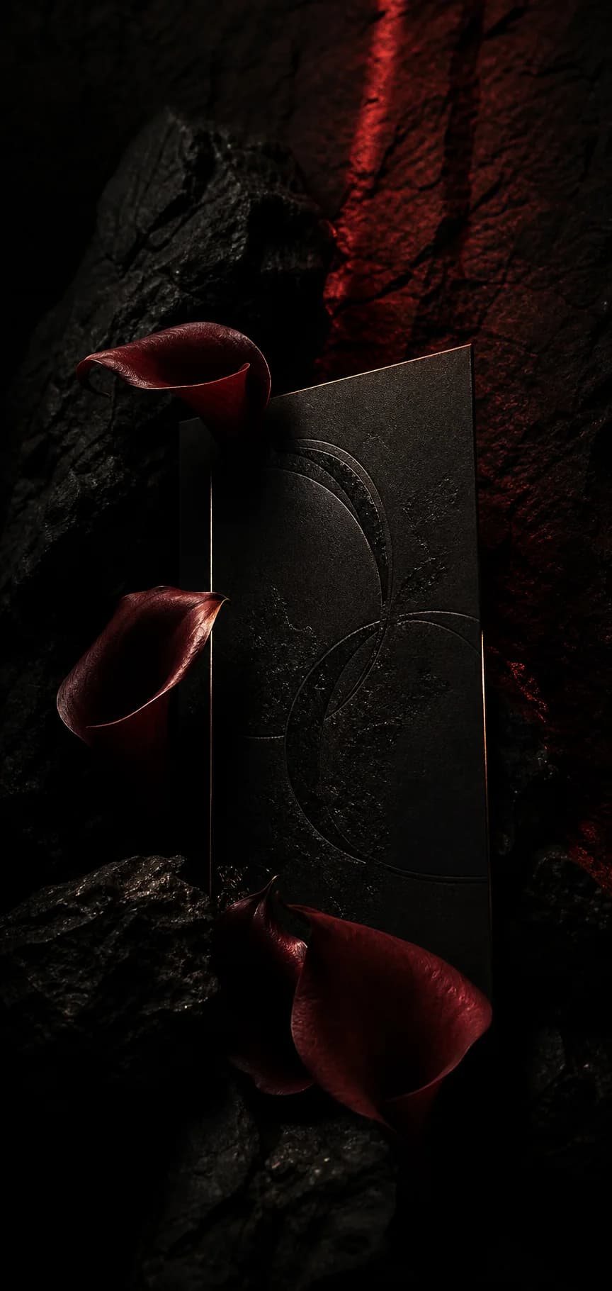 Dark cinematic invitation theme